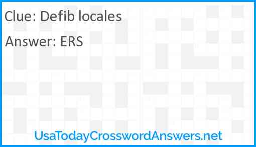 Defib locales Answer
