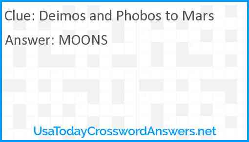 Deimos and Phobos to Mars Answer