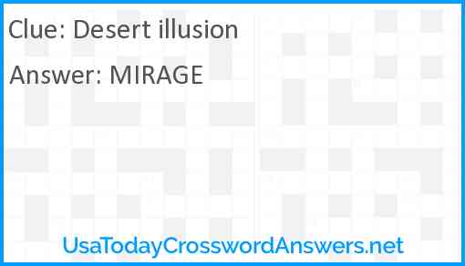 Desert illusion Answer