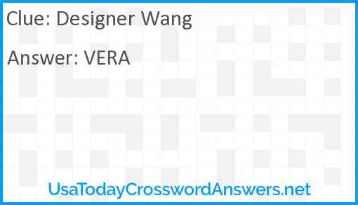 Designer Wang Answer