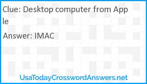 Desktop computer from Apple Answer