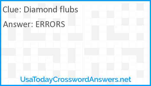 Diamond flubs Answer