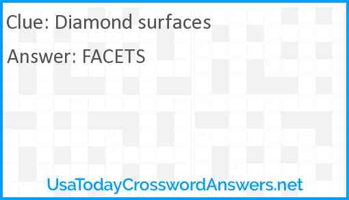 Diamond surfaces Answer