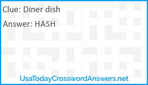 Diner dish Answer