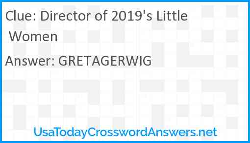 Director of 2019's Little Women Answer