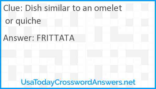 Dish similar to an omelet or quiche Answer