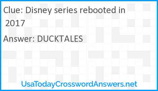 Disney series rebooted in 2017 Answer