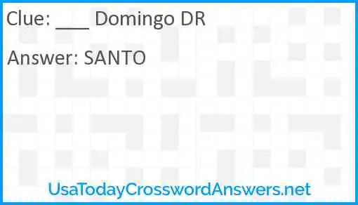 ___ Domingo DR Answer