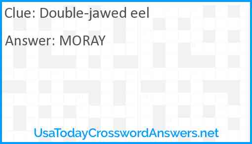 Double-jawed eel Answer