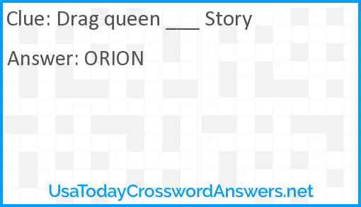 Drag queen ___ Story Answer