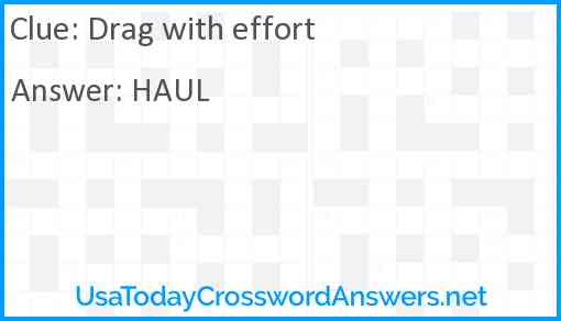 Drag with effort Answer