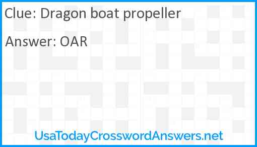 Dragon boat propeller Answer