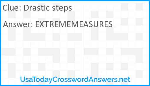 Drastic steps Answer