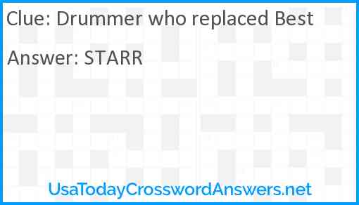 Drummer who replaced Best Answer