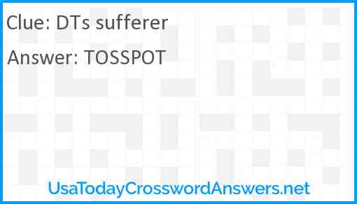 DTs sufferer Answer
