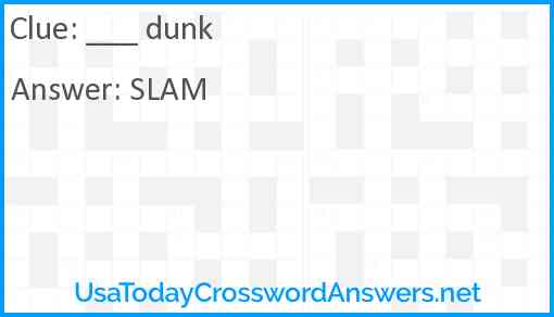 ___ dunk Answer