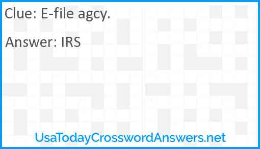 E-file agcy. Answer