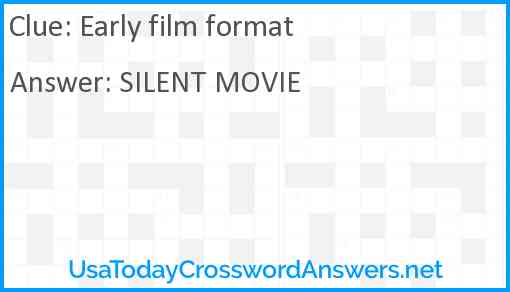 Early film format Answer