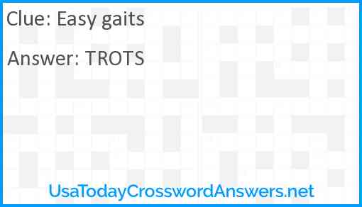 Easy gaits Answer
