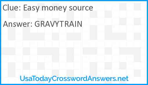 Easy money source Answer