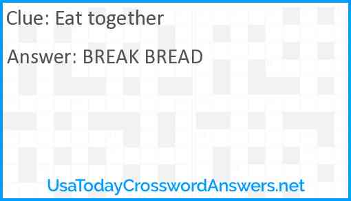 Eat together Answer