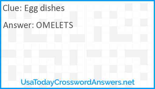 Egg dishes Answer