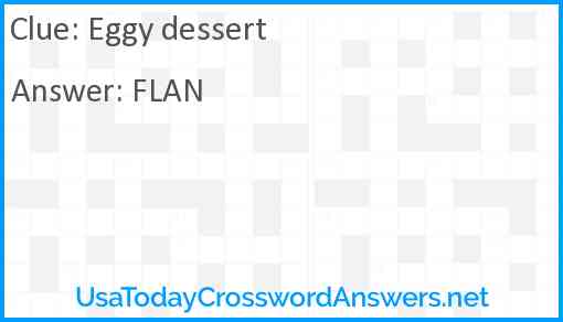 Eggy dessert Answer