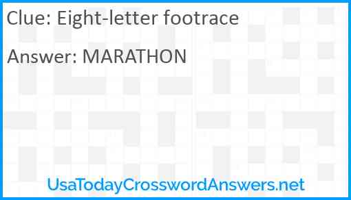 Eight-letter footrace Answer