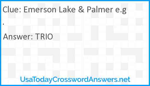 Emerson Lake & Palmer e.g. Answer