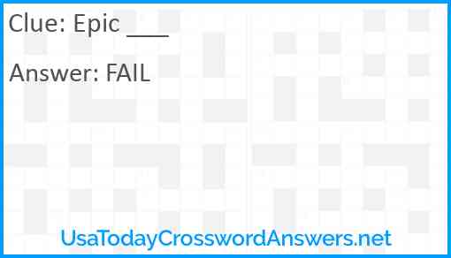 Epic ___ Answer