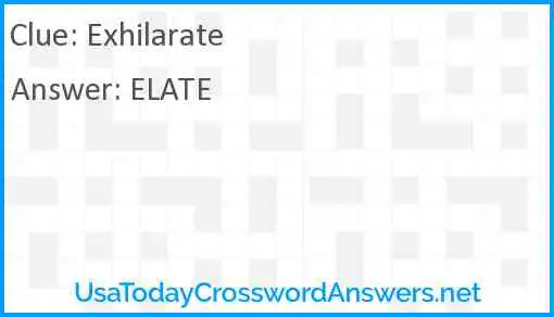 Exhilarate Answer