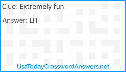 Extremely fun Answer