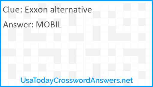 Exxon alternative Answer