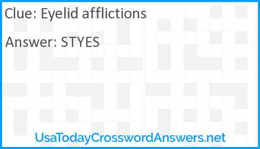 Eyelid afflictions Answer