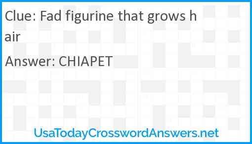 Fad figurine that grows hair Answer