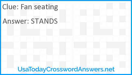 Fan seating Answer