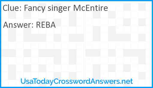 Fancy singer McEntire Answer
