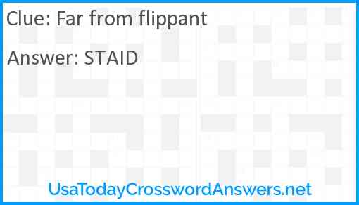 Far from flippant Answer