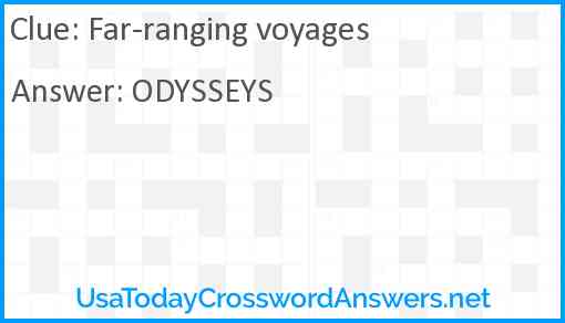 Far-ranging voyages Answer