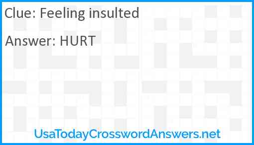 Feeling insulted Answer