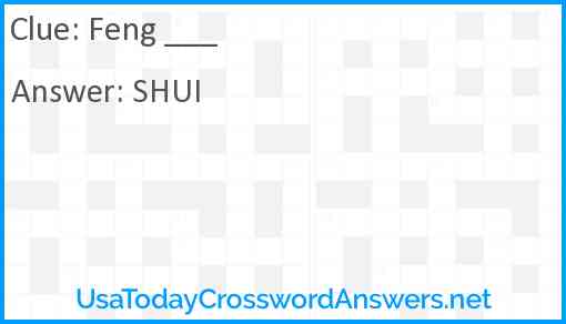 Feng ___ Answer