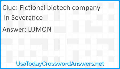 Fictional biotech company in Severance Answer