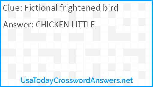Fictional frightened bird Answer
