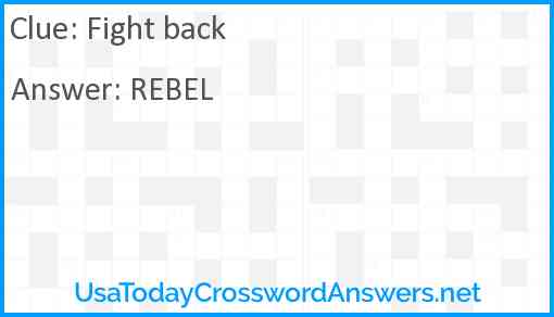 Fight back Answer