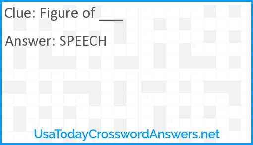 Figure of ___ Answer