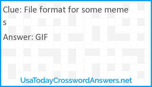File format for some memes Answer