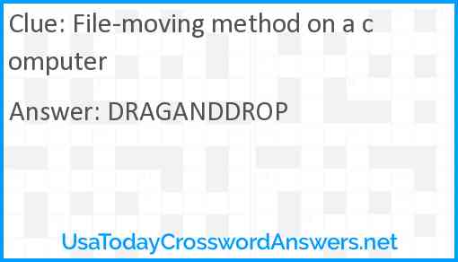 File-moving method on a computer Answer
