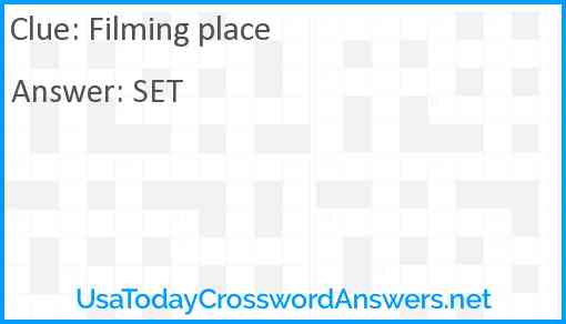 Filming place Answer