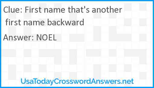 First name that's another first name backward Answer