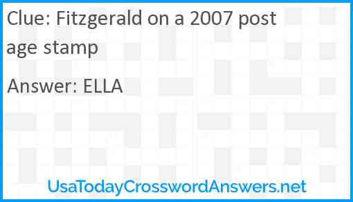 Fitzgerald on a 2007 postage stamp Answer